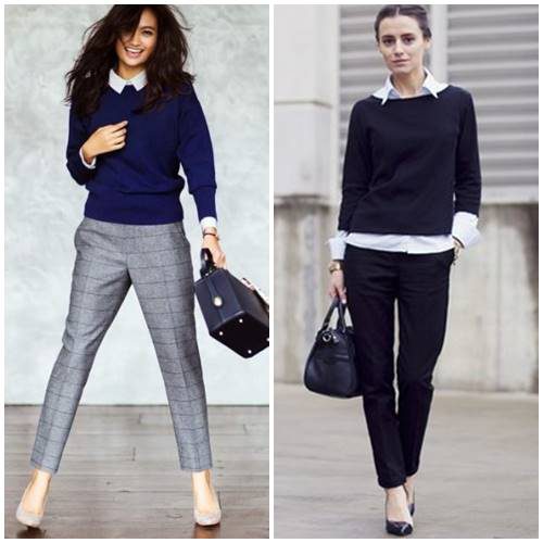 свитер с рубашкой