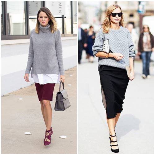 свитер с юбкой