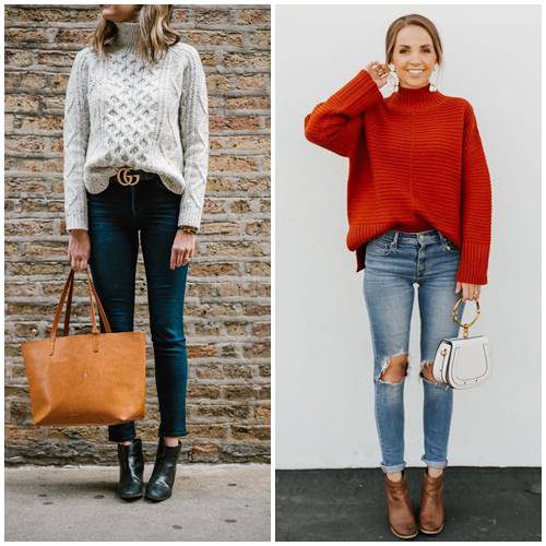 свитер с джинсами