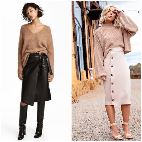 свитер с юбкой миди